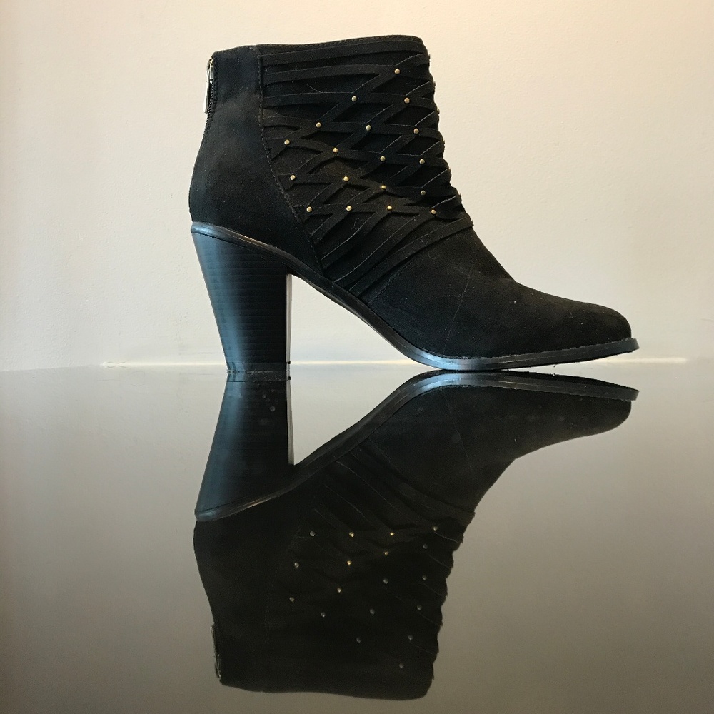Badass Black Suede Bootie  9.5